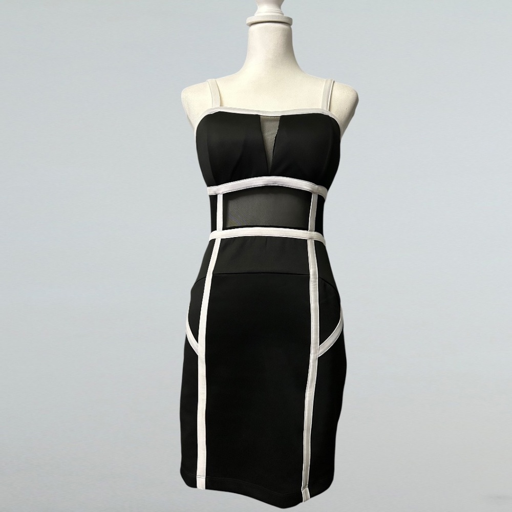 XOXO Chic Bodycon Black & White Mini Dress